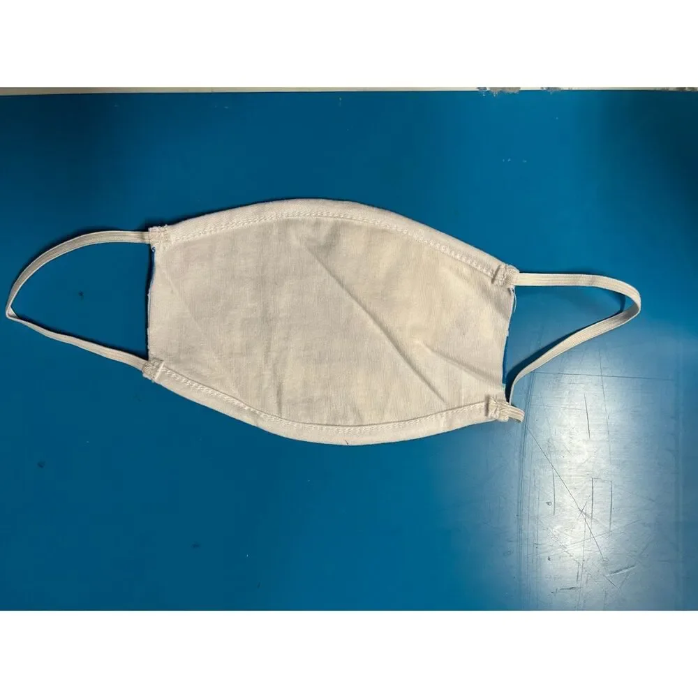 Rip and Dip Face Mask White Cotton Blend Reusable Washable